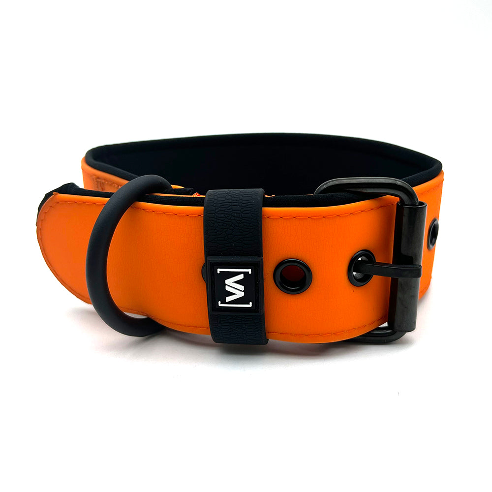Wasserhalsband mit Strukturiertem HydroTex-Gummi für Hunde - Mit Abstehender Innenfütterung - Orange - Vitomalia -