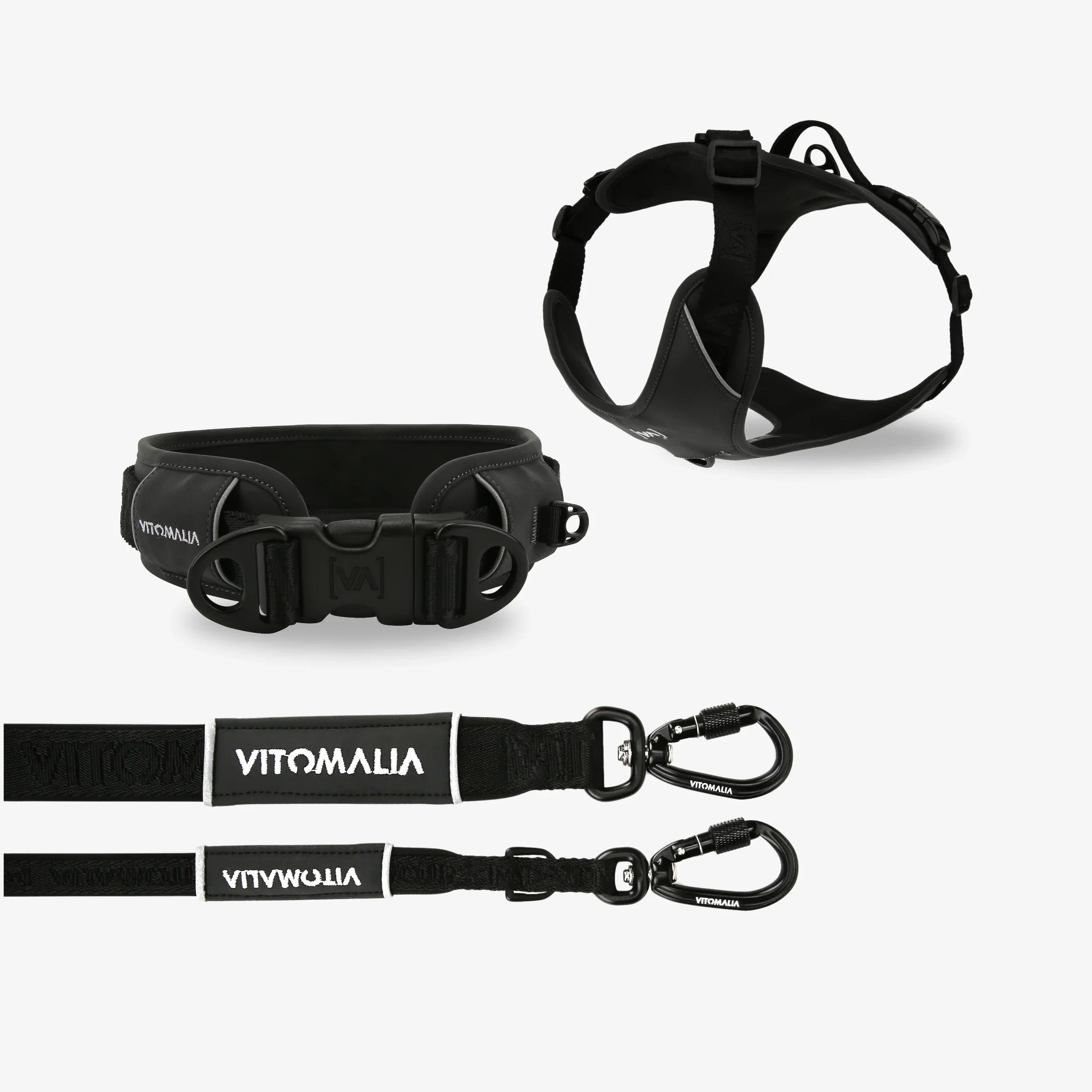 Bundle Outdoor Edition Anthracite Set - Collier pour chien, Harnais pour chien, Laisse pour chien