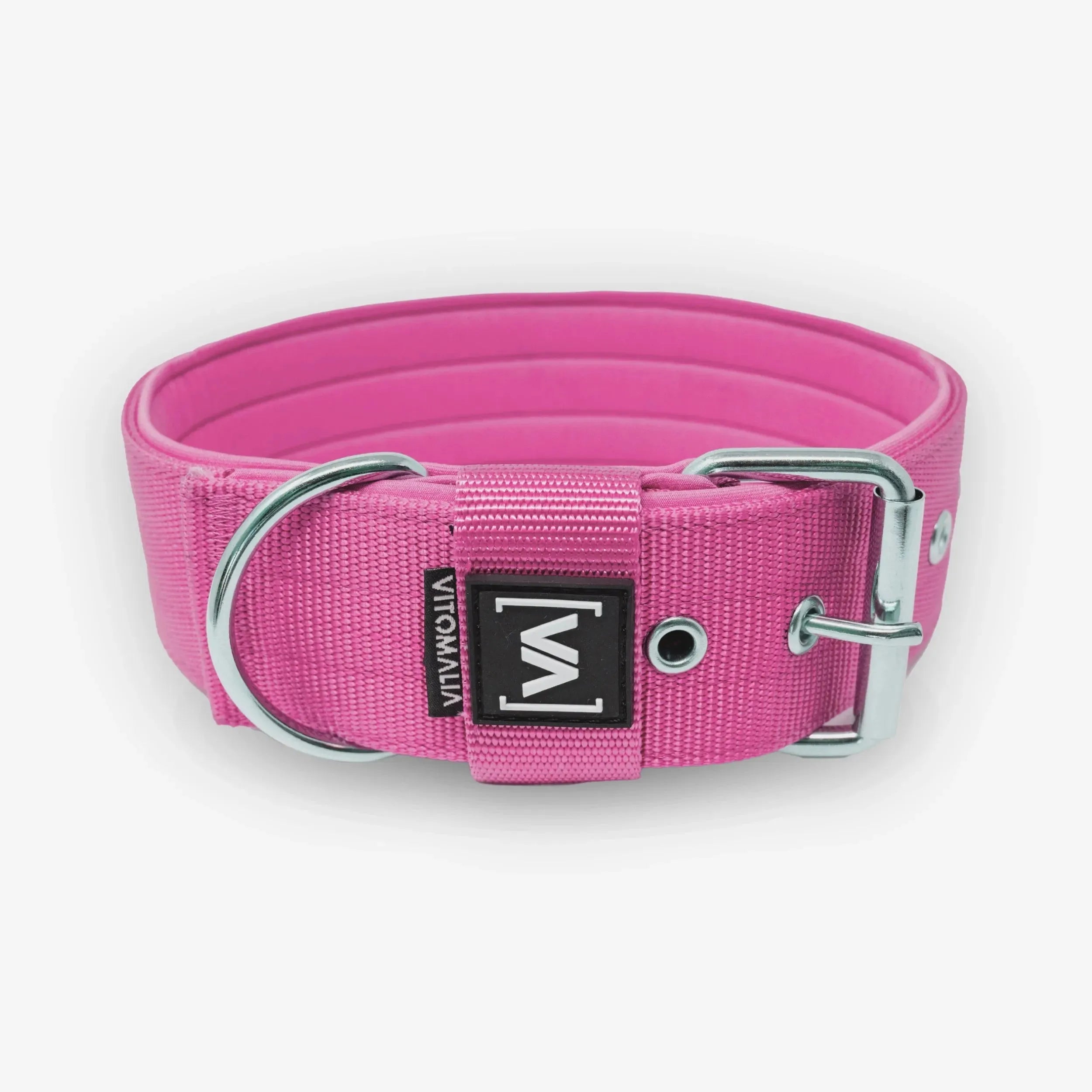 Bundle Classic Edition Pink Set - Collier + 2,2m triple Laisse pour chien réglable Laisse pour chien