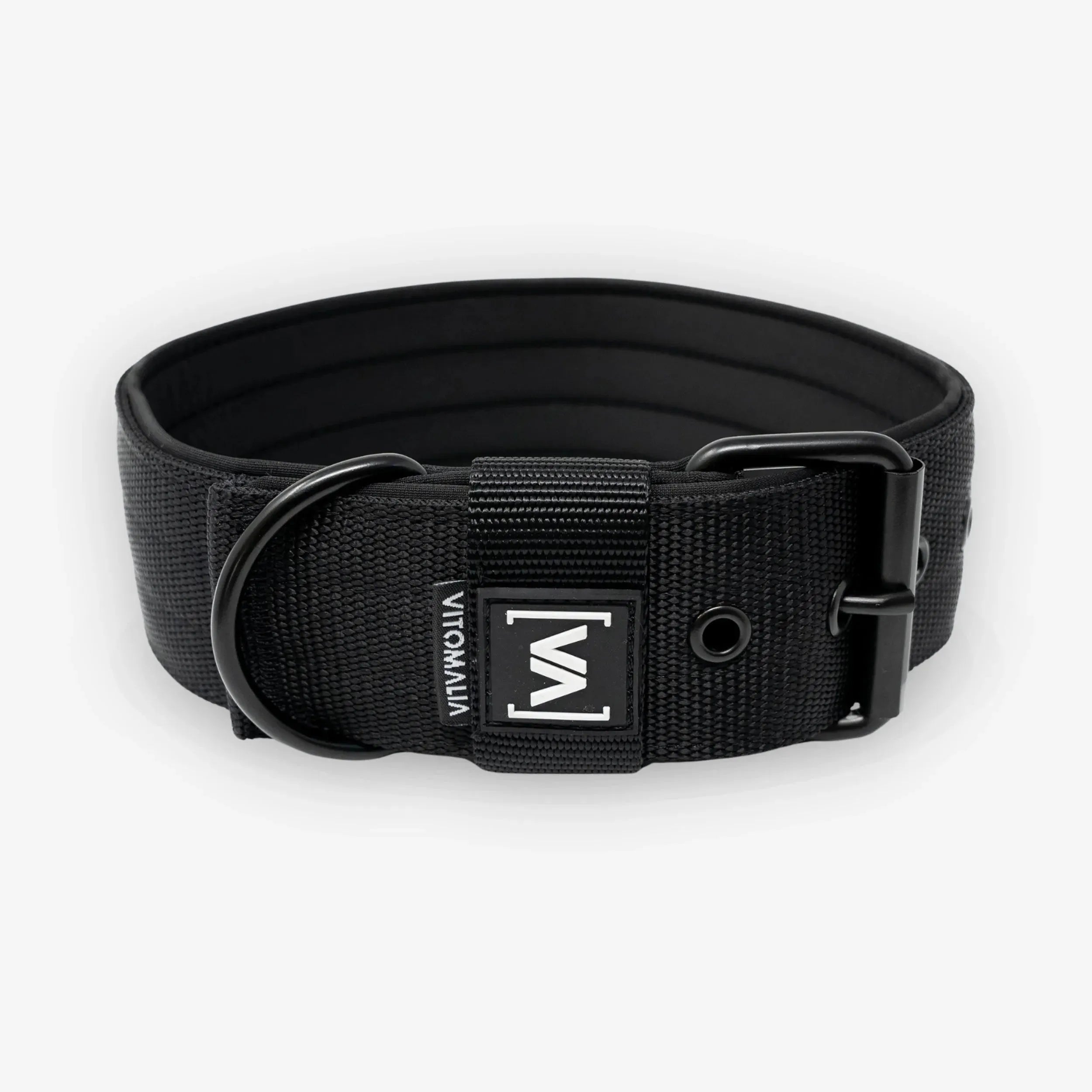 Bundle Classic Nero Edition Noir Set - Collier + 2,2m triple Laisse pour chien réglable Laisse pour chien