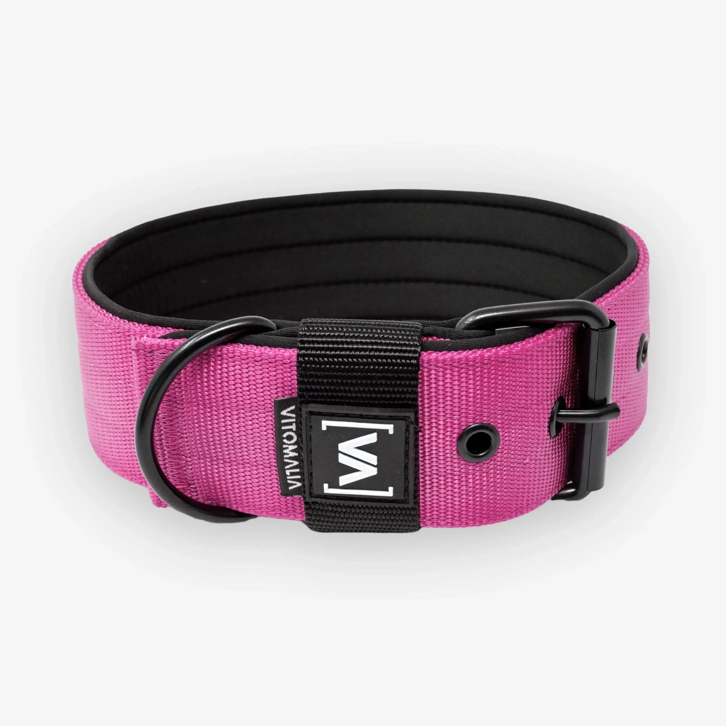 Zestaw Classic Nero Edition Pink - Obroża + potrójnie regulowana Smycz dla psa 2,2 m