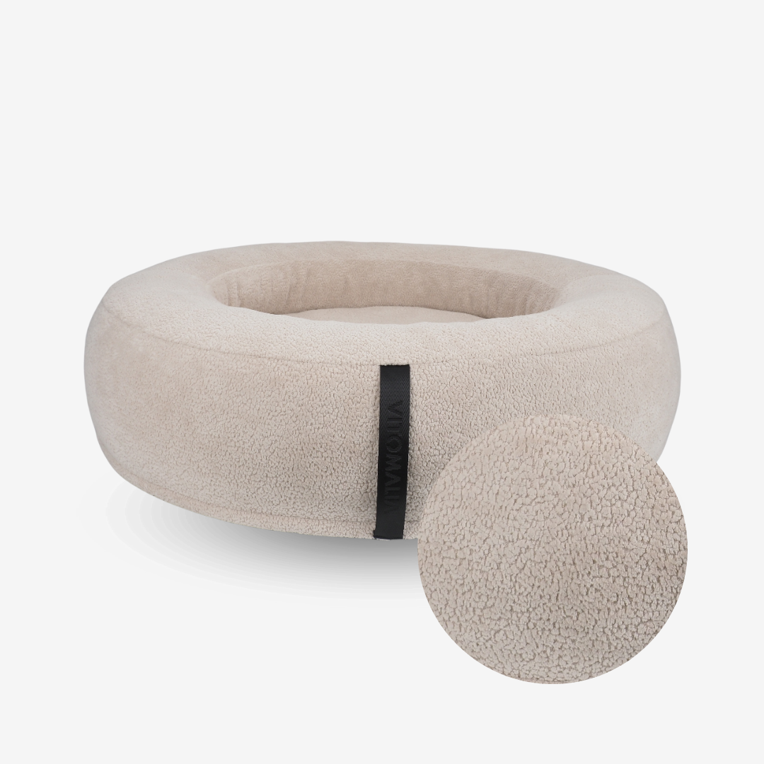 Cover Donut dog bed cover - RePET Teddy in beige