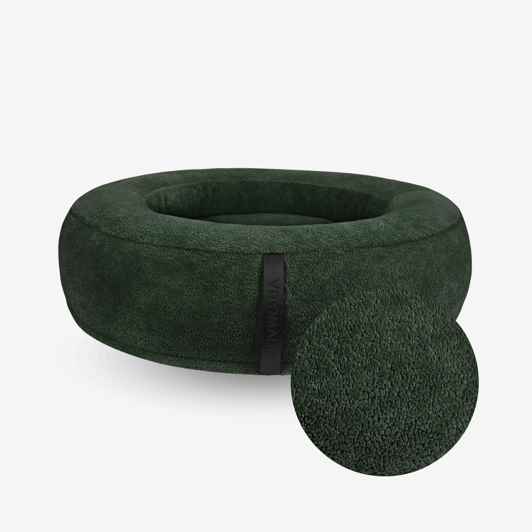 Cover Donut dog bed cover - RePET Teddy in forest green