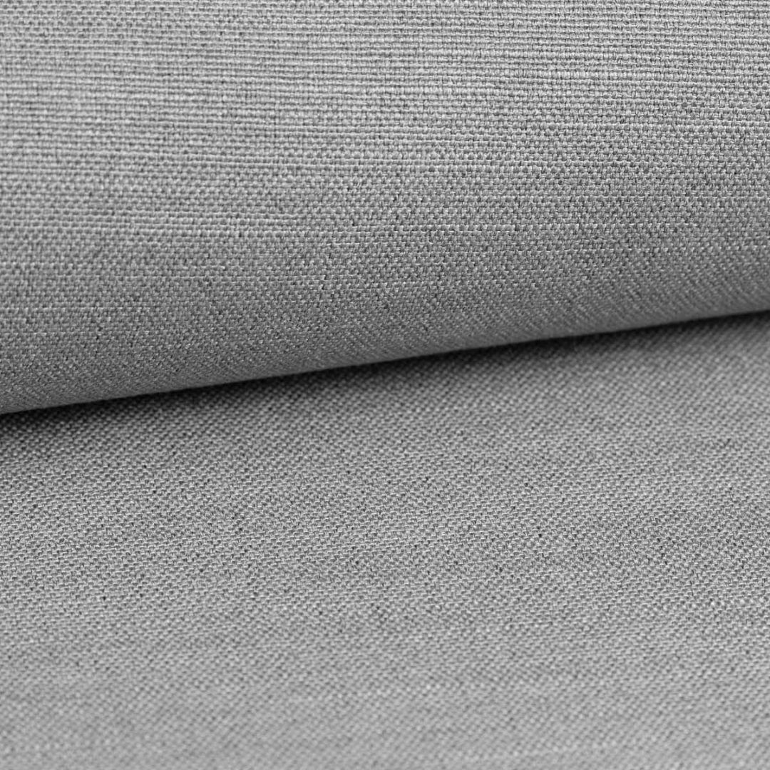 Cojín cuadrado ergonómico para perros - RePET Linen en gris claro