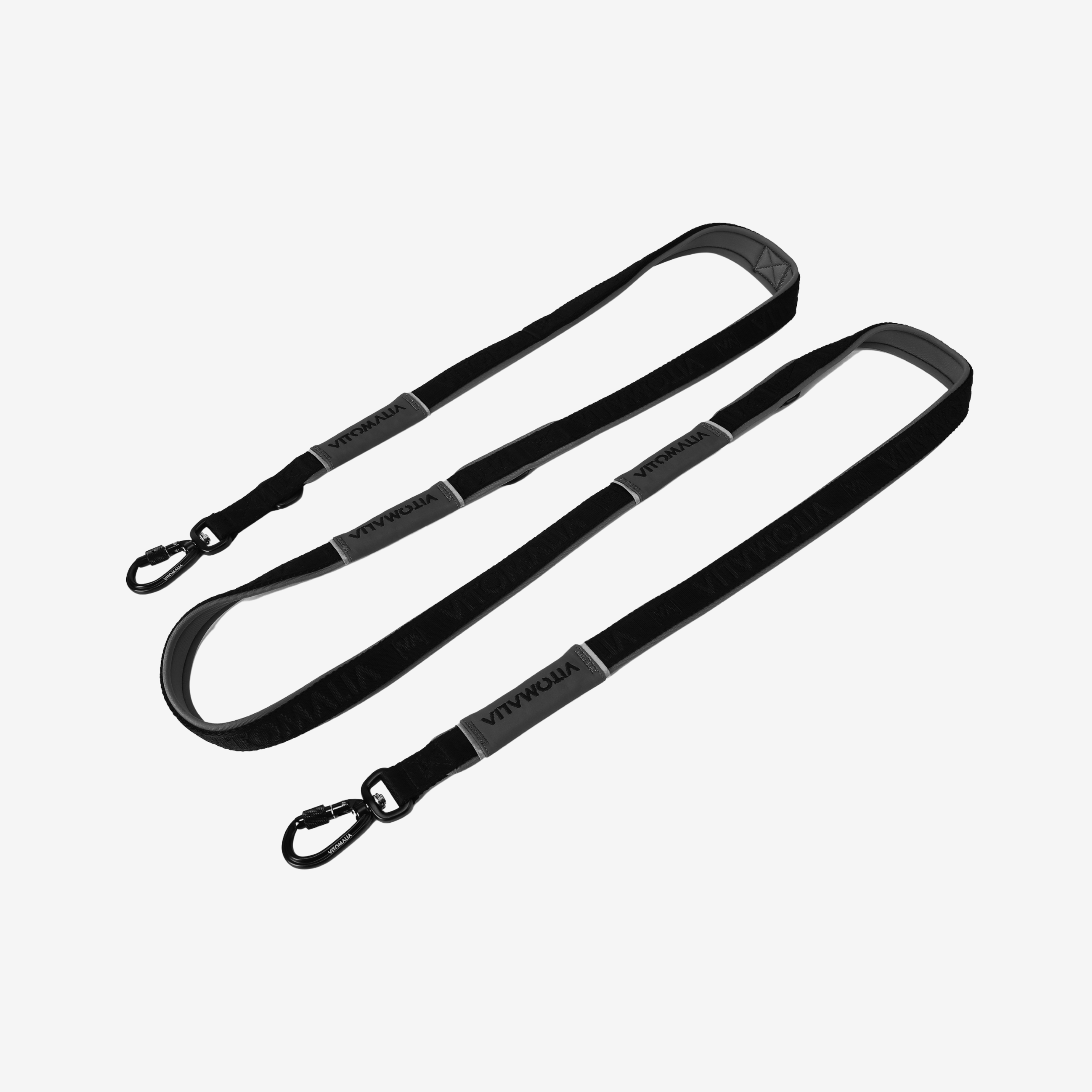 Laisse pour chien réfléchissante 3 positions Anthracite - 2,2m
