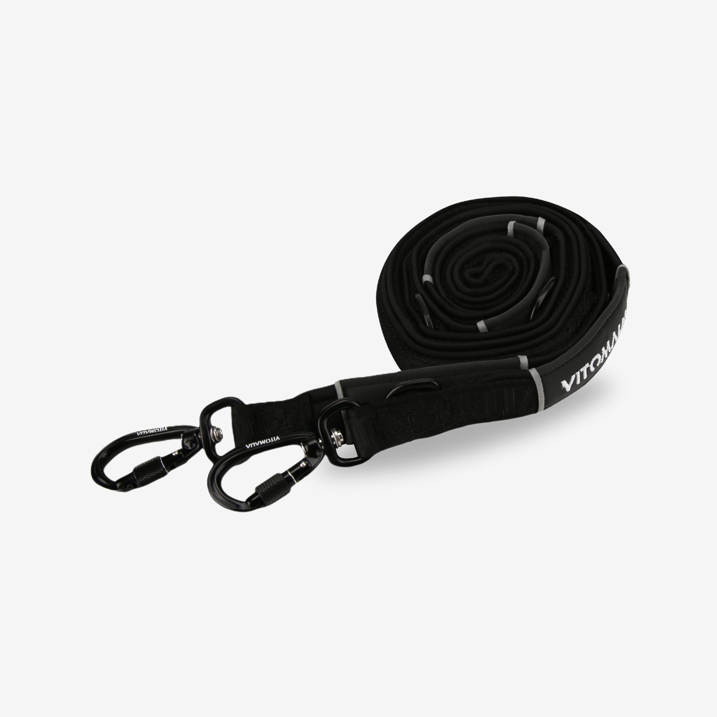 Laisse pour chien réfléchissante 3 positions Anthracite - 2,2m