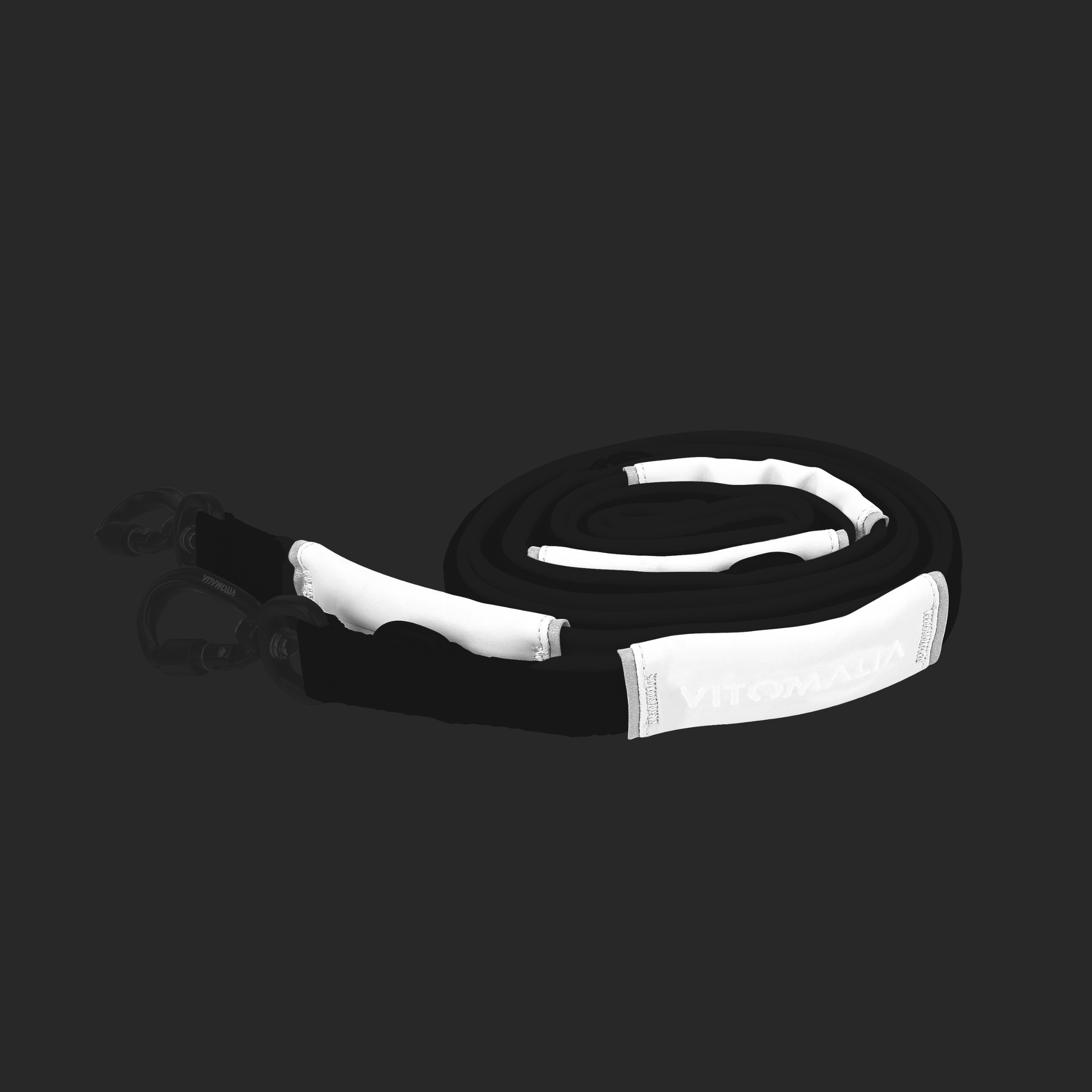 Laisse pour chien réfléchissante 3 positions Anthracite - 2,2m