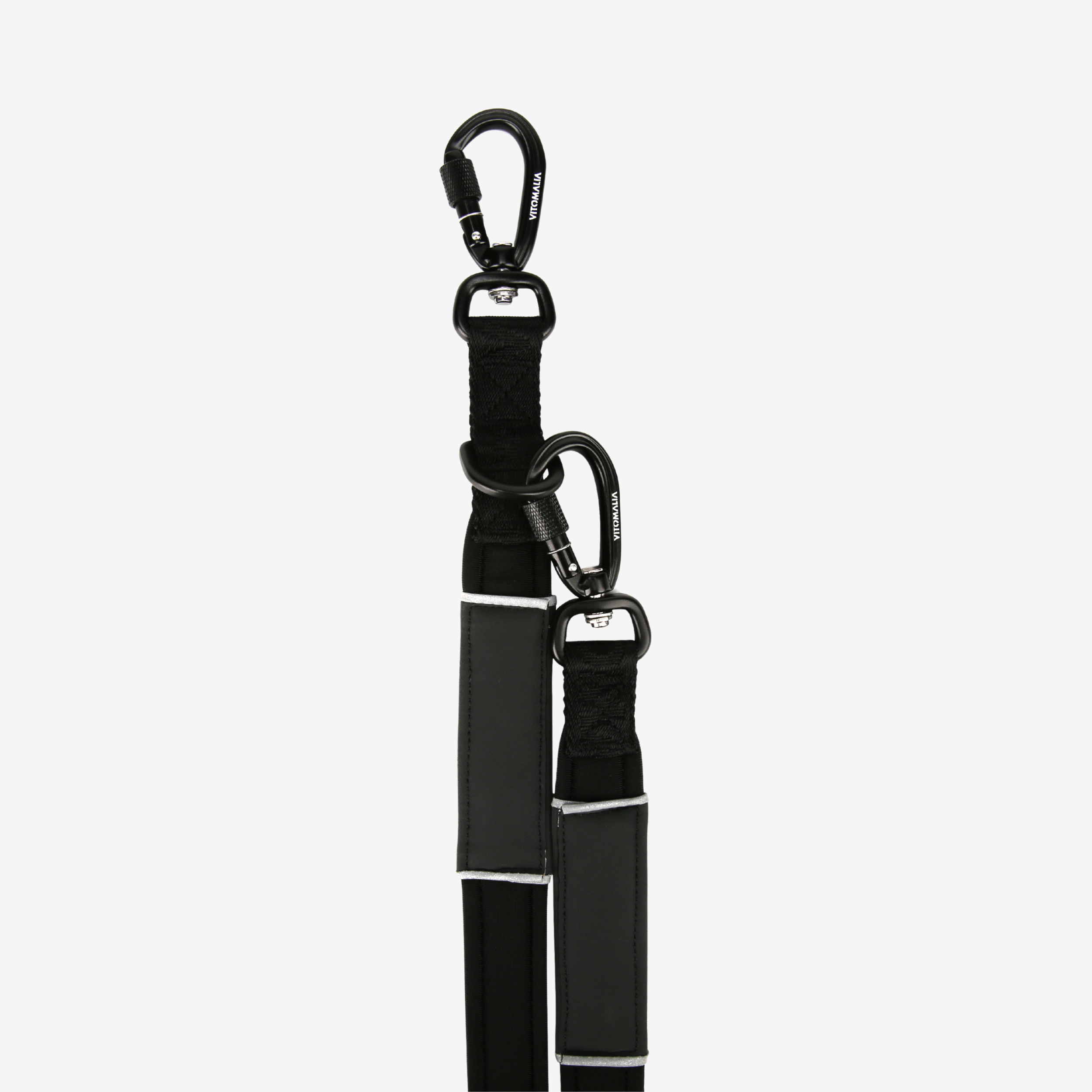 Laisse pour chien réfléchissante 3 positions Anthracite - 2,2m
