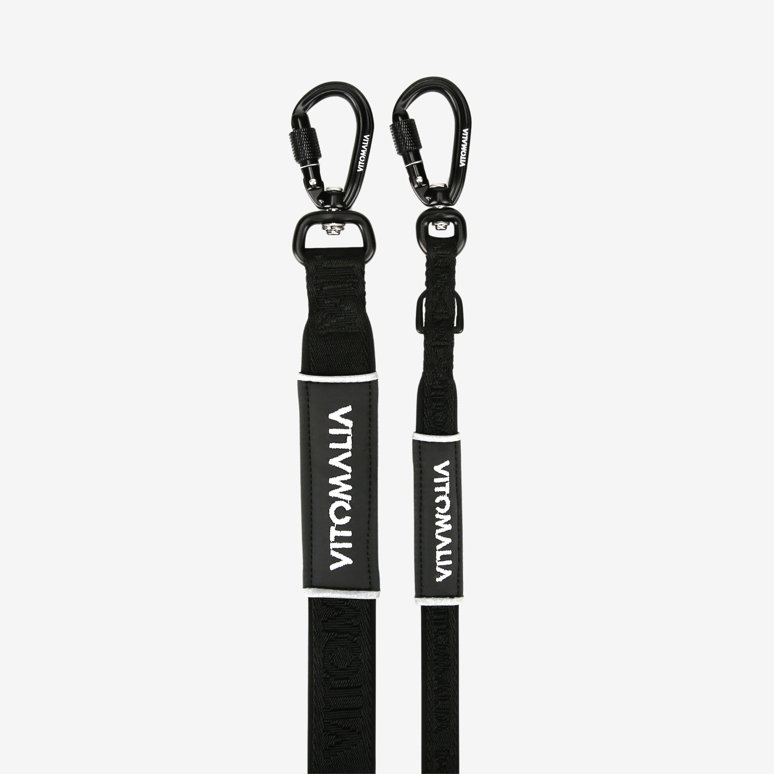 Laisse pour chien réfléchissante 3 positions Anthracite - 2,2m