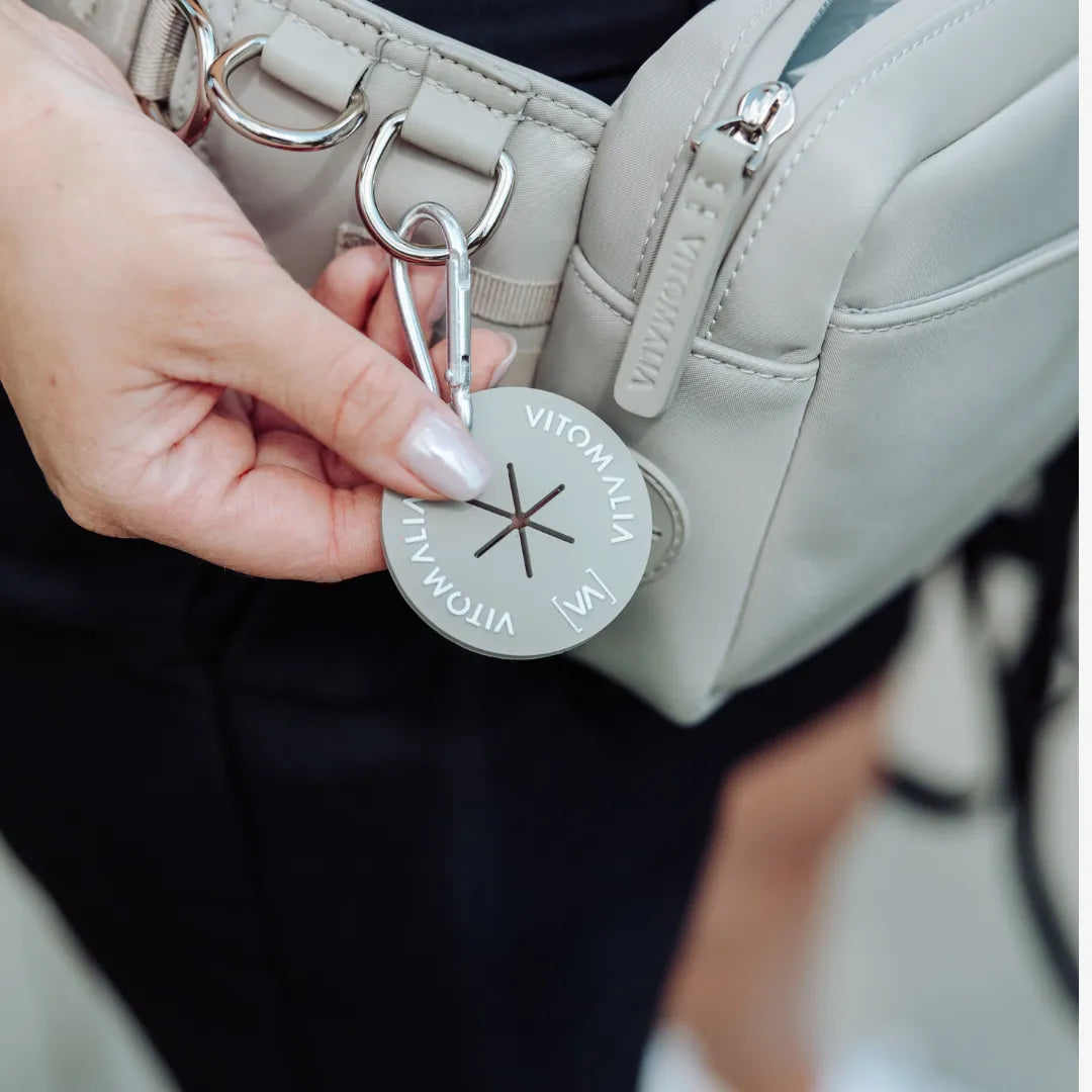 Porte-sac à crottes avec mousqueton pour sacs pleins de crottes gris - lot de 3