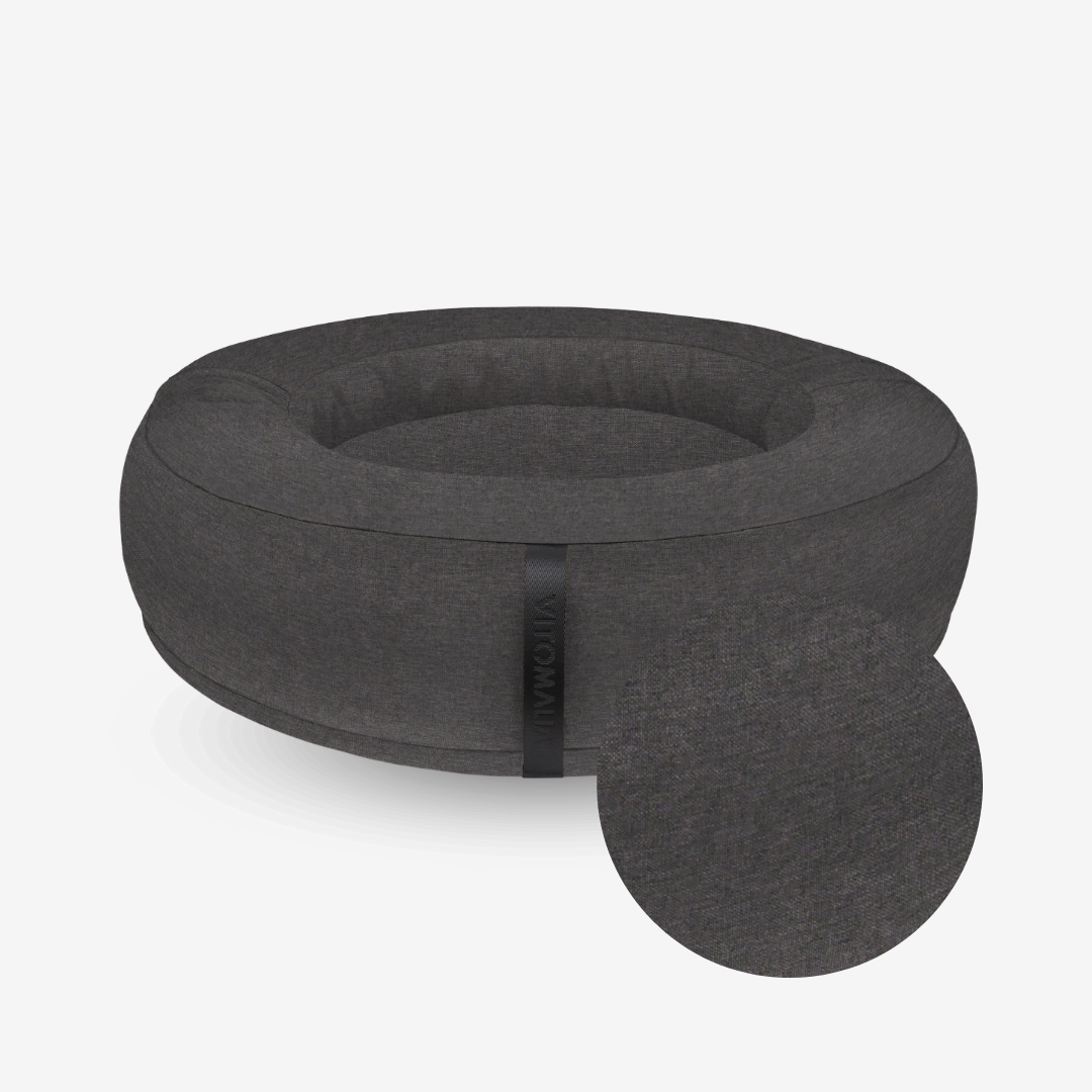 Cover Donut dog bed cover - RePET Linen in anthracite