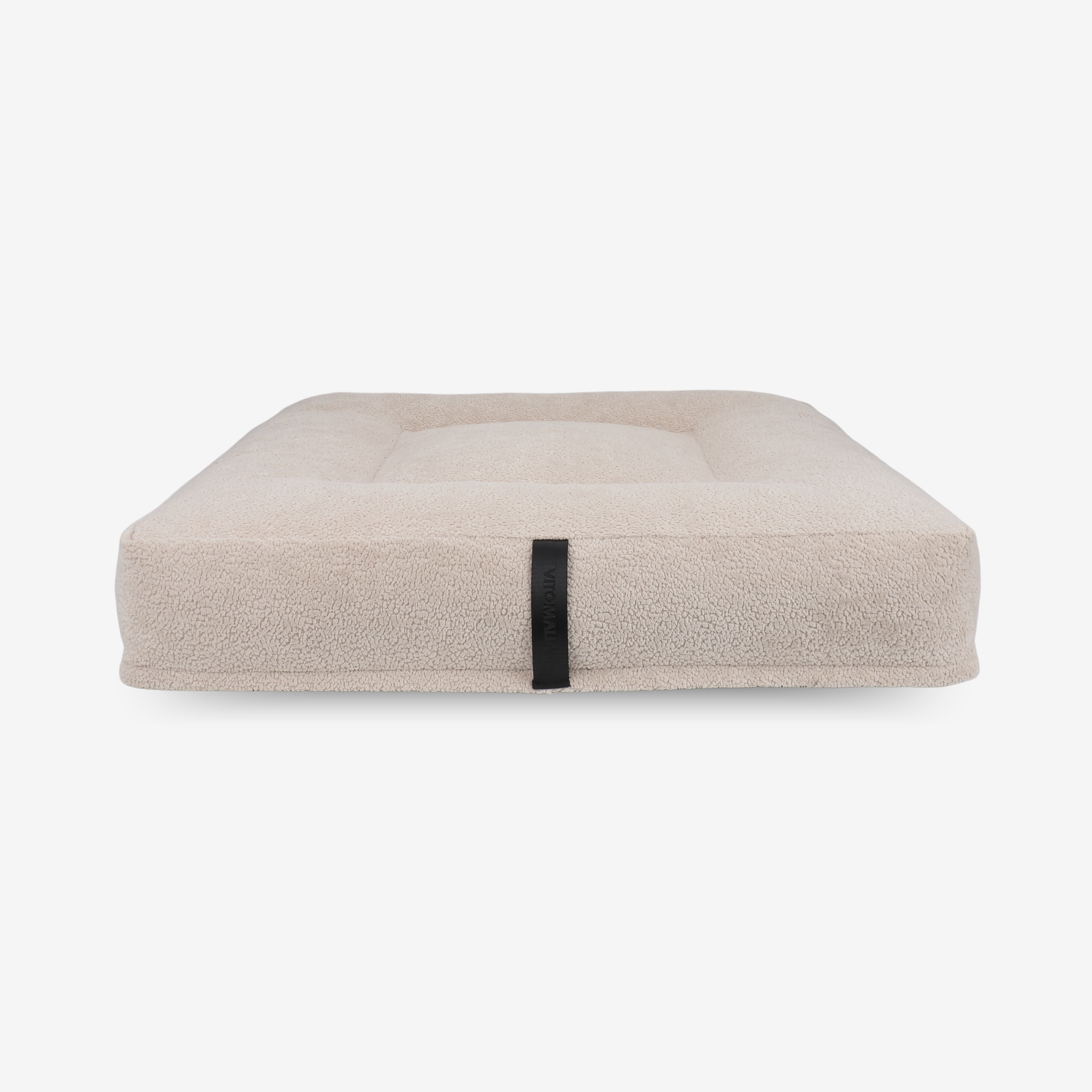 Ergonomisches Hundekissen Quadratisch – RePET Teddy in Beige