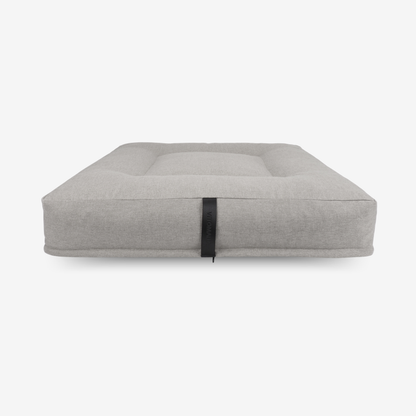 Coussin ergonomique pour chien Carré - RePET Linen en gris clair