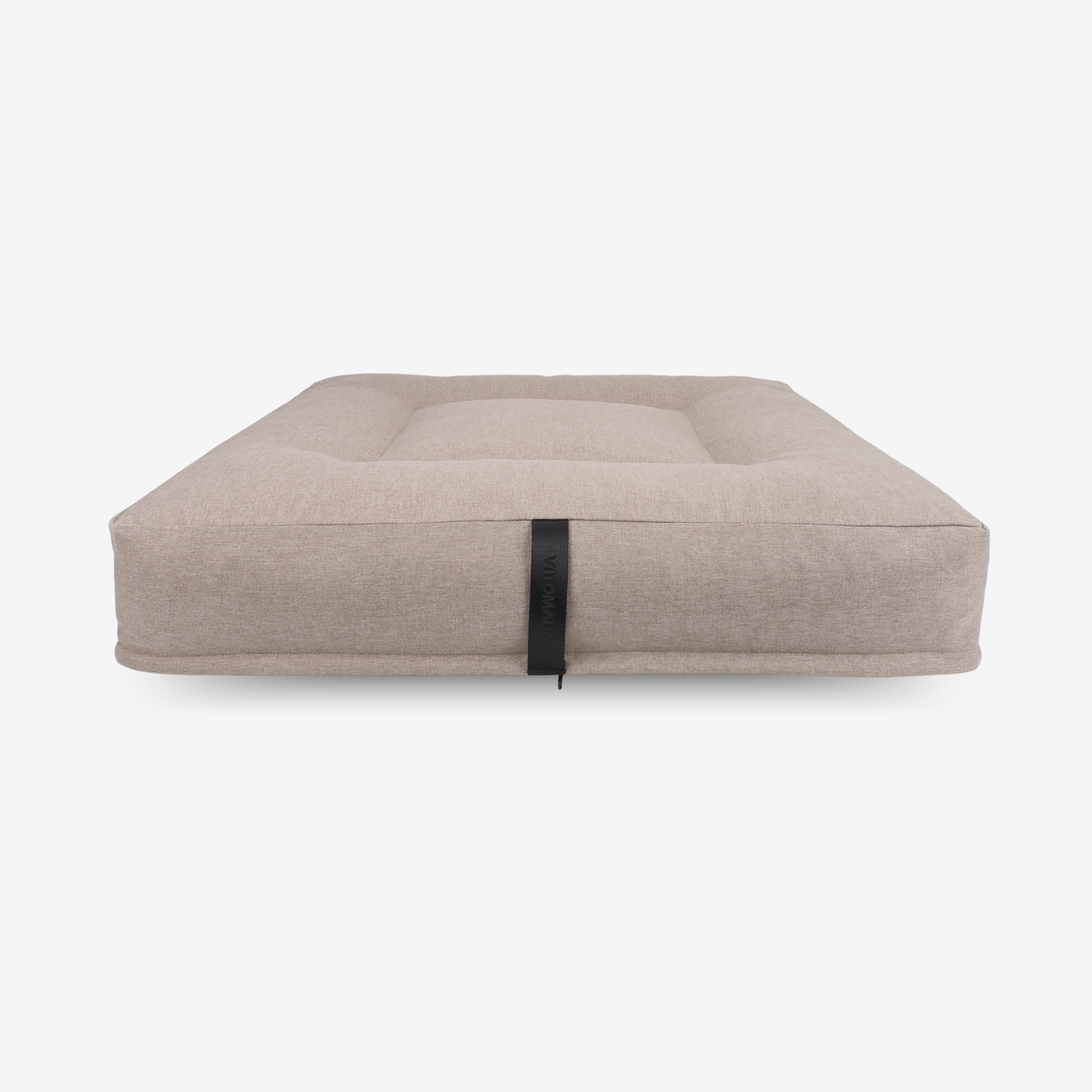 Ergonomisches Hundekissen Quadratisch – RePET Linen in Taupe