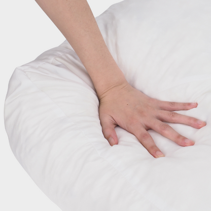 Coussin ergonomique pour chien Carré - RePET Linen en gris clair