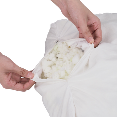 Orthopädisches Donut Hundebett – RePET Linen in Hellgrau