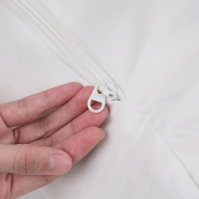 Orthopädisches Donut Hundebett – RePET Linen in Hellgrau