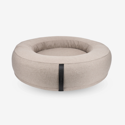 Lit pour chien orthopédique Lit pour chien Donut - RePET Linen en taupe