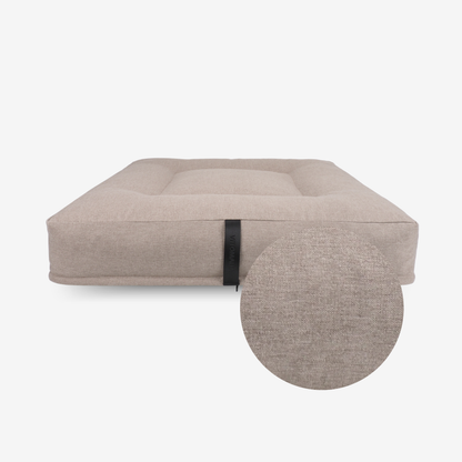 Cover square dog cushion - RePET Linen in taupe