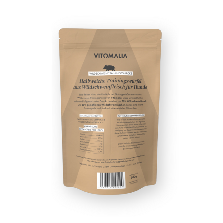 Wildschwein Trainingssnacks - 500g - Vitomalia - Trainingssnacks