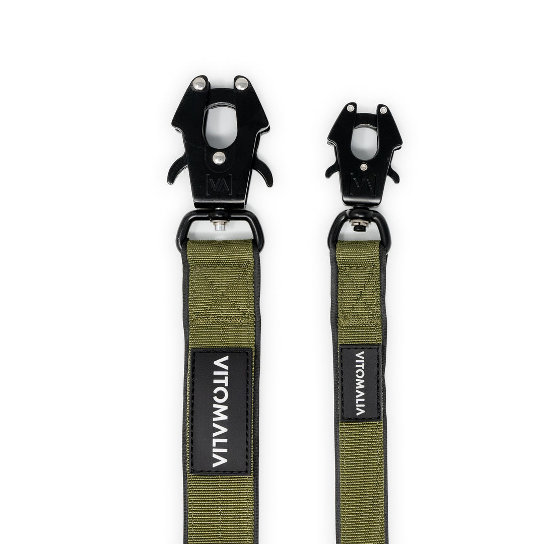 Hundeleine Extreme Edition Khaki - 2,5m dreifach verstellbar - Vitomalia - Hundeleine dreifach verstellbar